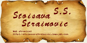 Stoisava Strainović vizit kartica